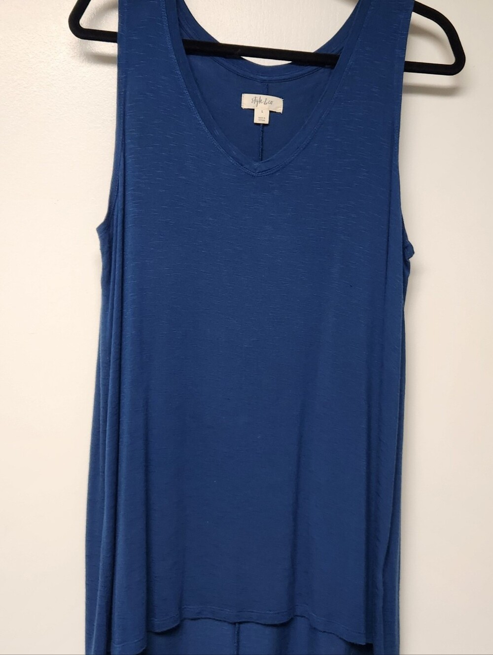 Style & Co. Royal Blue V-Neck Sleeveless Tank